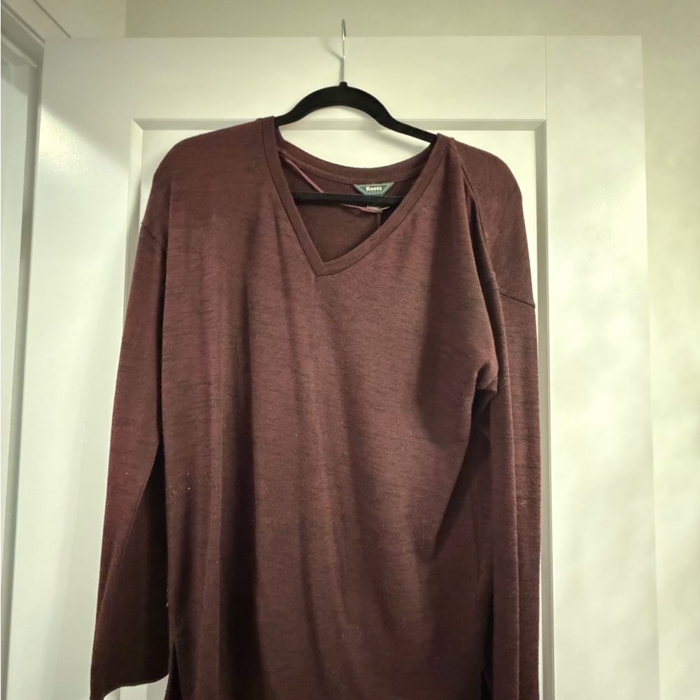 Roots Deep Burgundy Long Sleeve Top